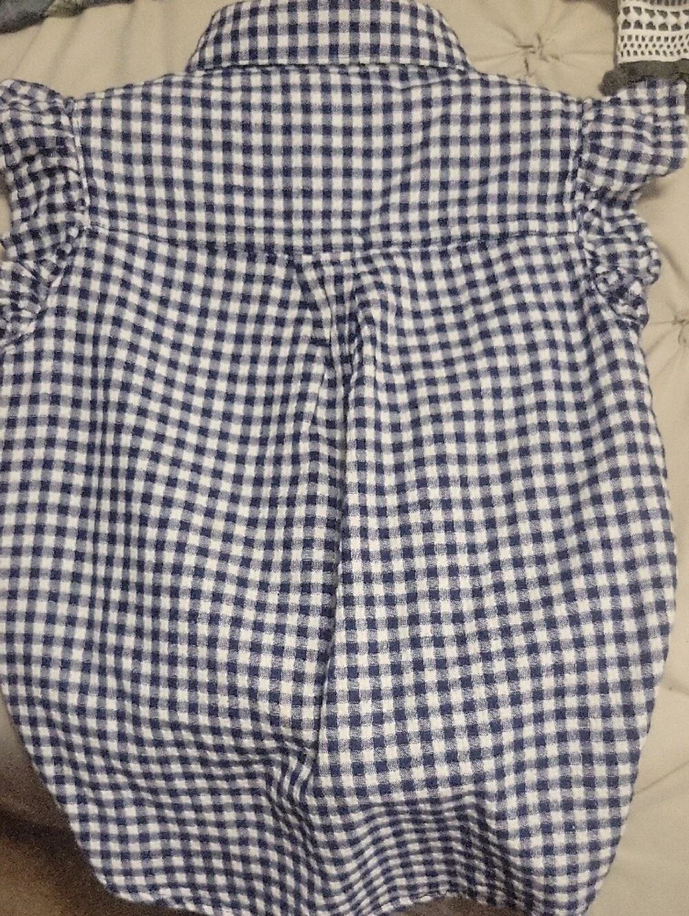 Cat & Jack gingham button